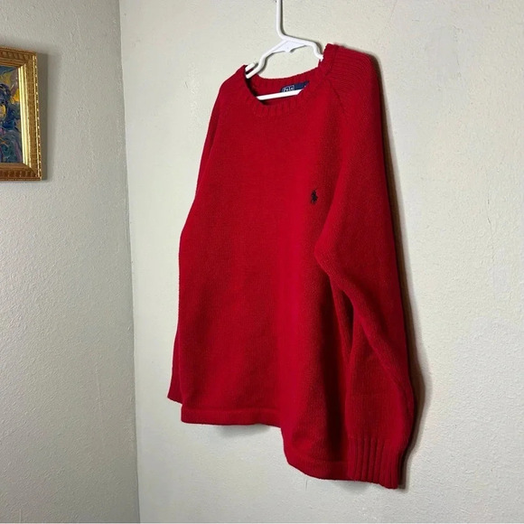 Boys Red Polo Knit Sweater Size Medium - Picture 5 of 5